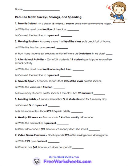Daily Data Worksheet