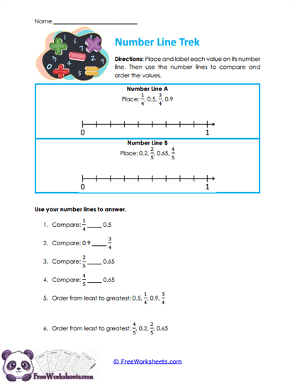 Number Comparisons Worksheet