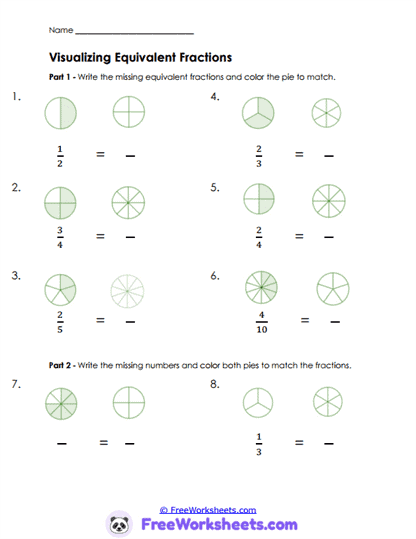 Matching Pieces Worksheet