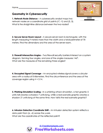 Security Shapes Worksheet