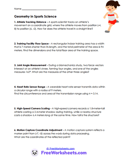 Sports Angles Worksheet