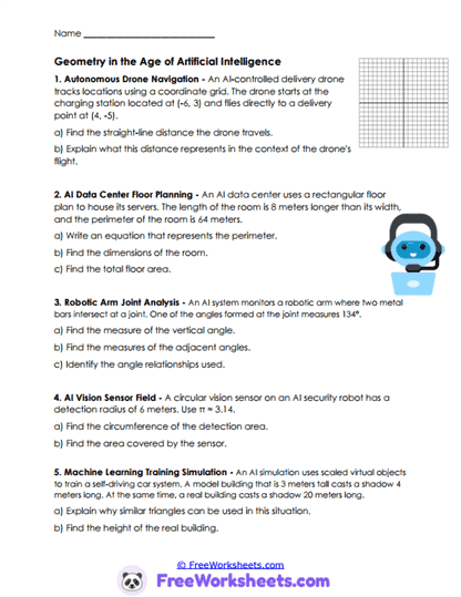 AI Geometry Worksheet