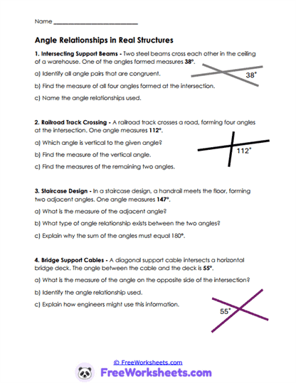 Angle Links Worksheet