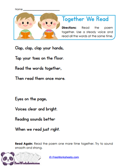 Partner Reading Worksheet