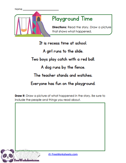 Playground Picture Worksheet