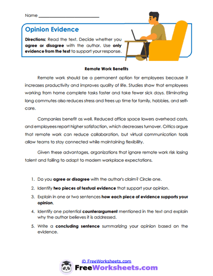 Opinion Evidence Worksheet