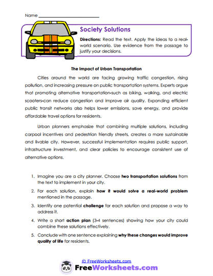 Society Solutions Worksheet