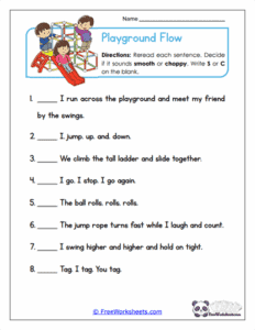 Playground Flow Worksheet - FreeWorksheets.Com