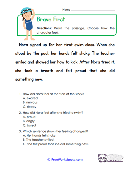 Brave First Worksheet