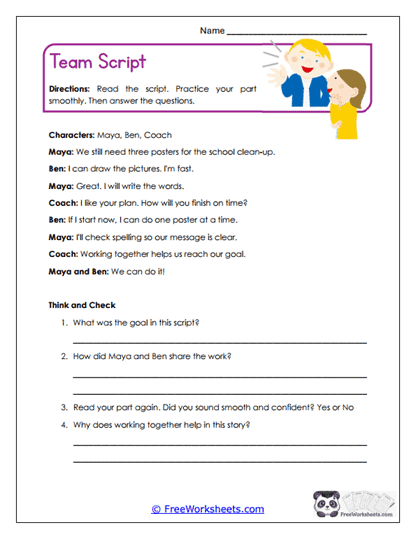Team Script Worksheet