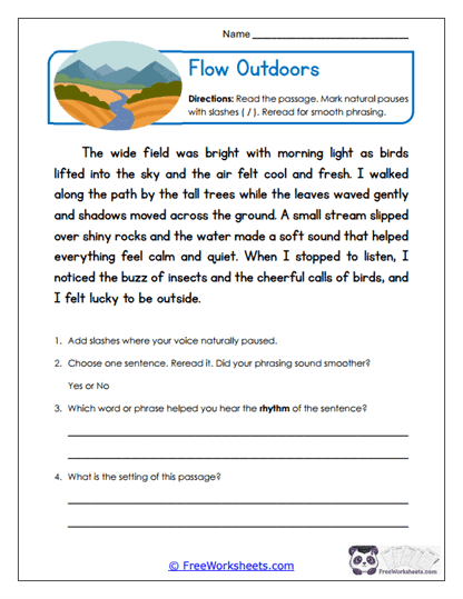 Flow Outdoors Worksheet