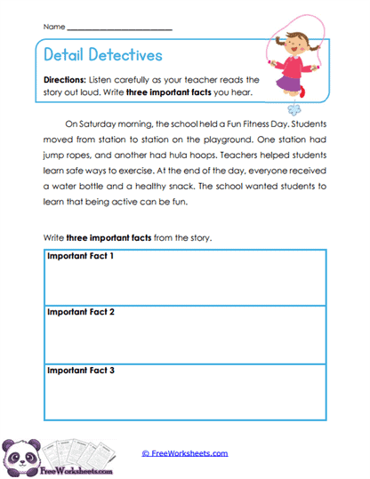 Listening & Speaking Worksheets for 3rd Grade - FreeWorksheets.com