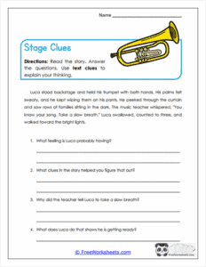 Stage Clues Worksheet - FreeWorksheets.Com