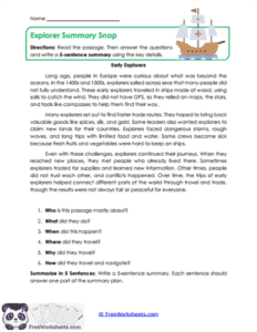 Grade 4 Reading Passages | Comprehension Skills