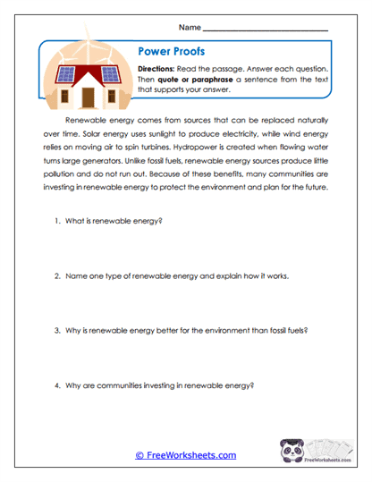Power Proofs Worksheet
