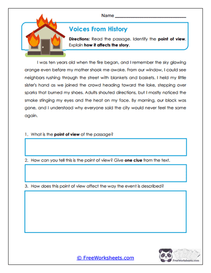 Voices From History Worksheet