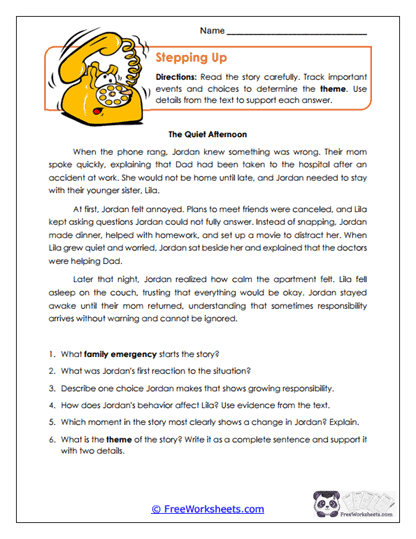 Stepping Up Worksheet