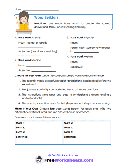 Grade 7 Spelling Worksheet Collection