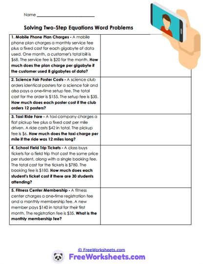 Equation Challenges Worksheet