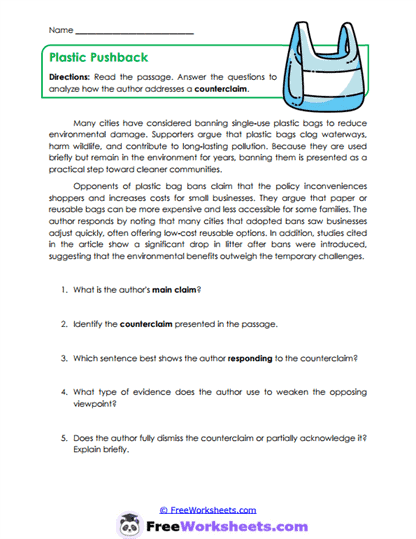 Plastic Pushback Worksheet