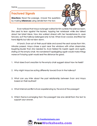 Fractured Signals Worksheet