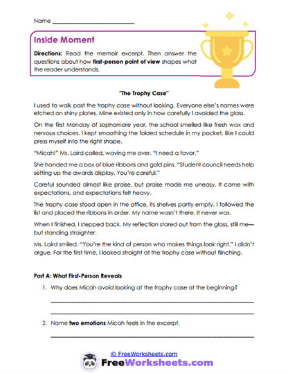Inside Moment Worksheet