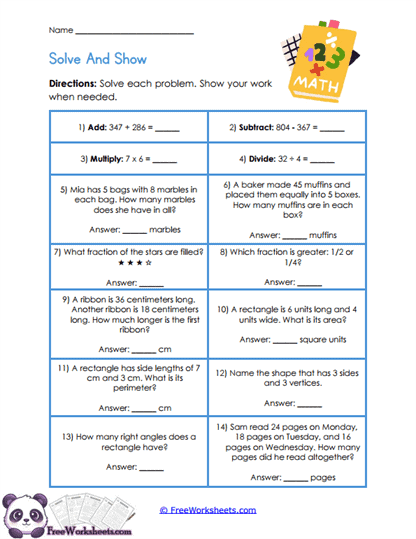 Skill Showcase Worksheet