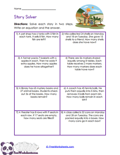 Two-Step Tales Worksheet
