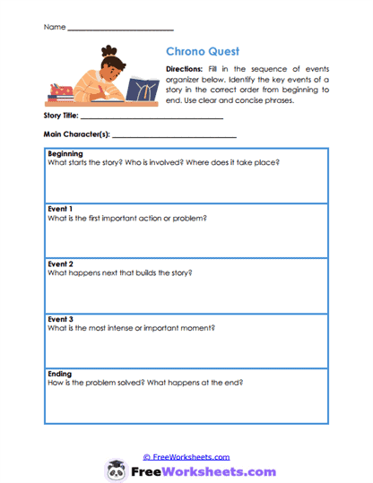 Chrono Quest Worksheet