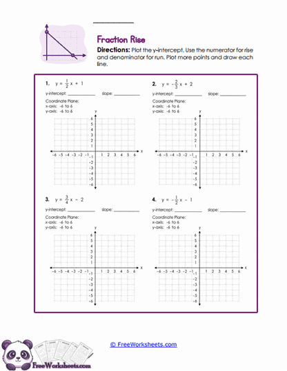Fraction Rise Worksheet