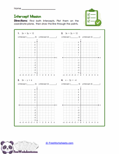 Intercept Hunt Worksheet