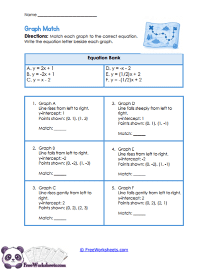 Graph Pairing Worksheet