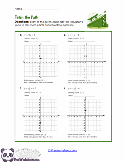 Line Finish Worksheet