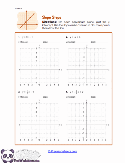 Slope Steps Worksheet