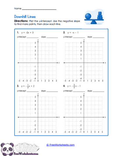 Falling Lines Worksheet