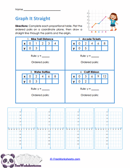 Table Graphs Worksheet