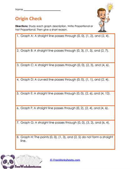 Origin Test Worksheet