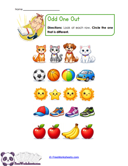 Odd Matching Worksheet