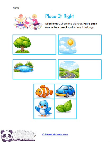 Picture Placement Worksheet