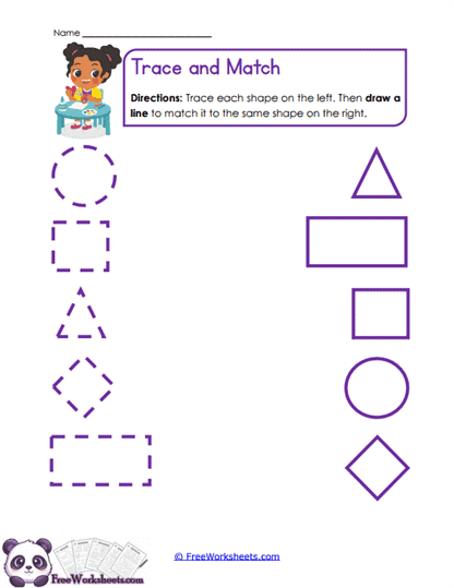 Shape Tracing Worksheet