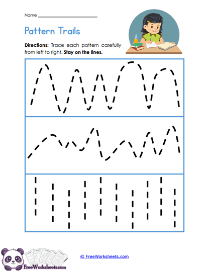Pattern Tracing Worksheet