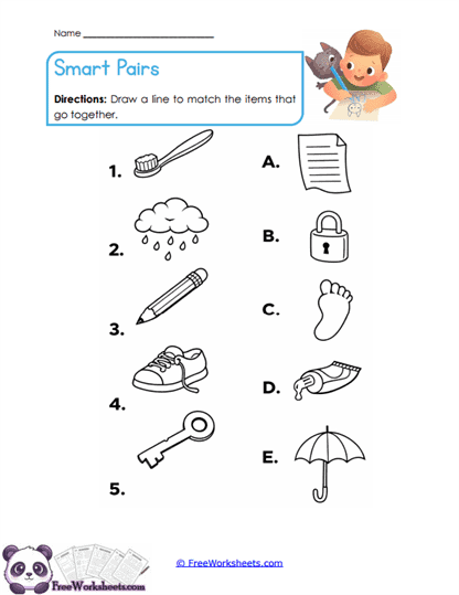 Partner Match Worksheet
