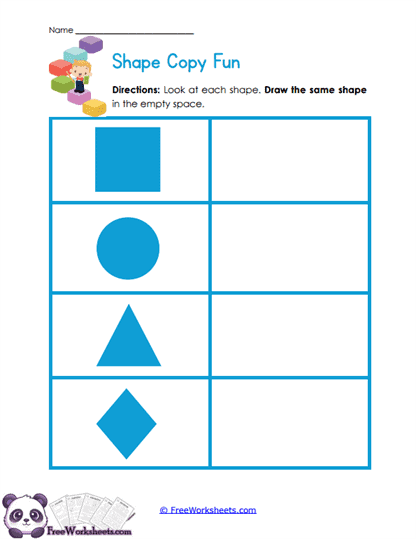 Shape Copy Worksheet