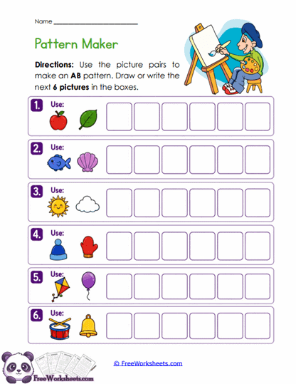 Pattern Maker Worksheet