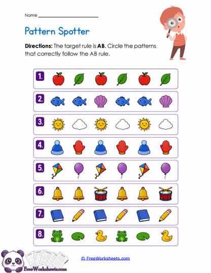 Rule Spotter Worksheet