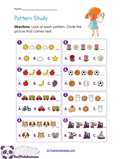 Pattern Choice Worksheet