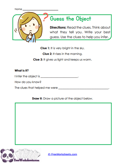 Mystery Object Worksheet