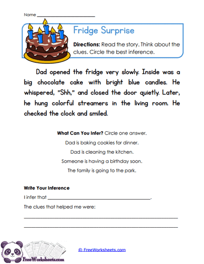 Birthday Clues Worksheet