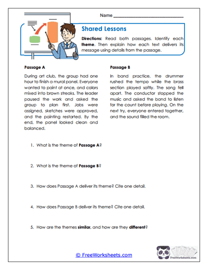 Shared Lessons Worksheet