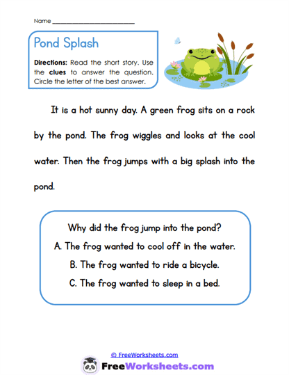 Why Did It Happen? Worksheet